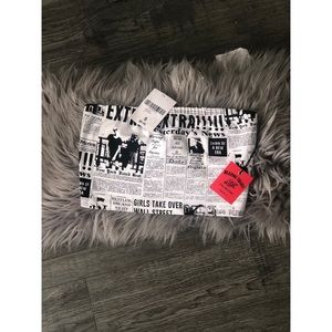 Forever 21 Black&White Newspaper Print Tube Top